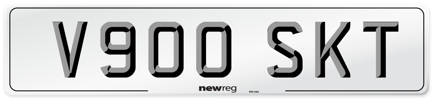 V900 SKT Number Plate from New Reg